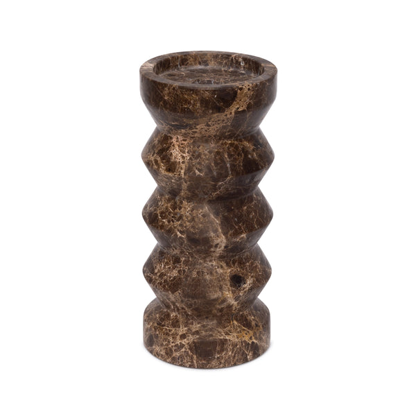 Portacandele Rhombus Dark Emperador H20x9cm