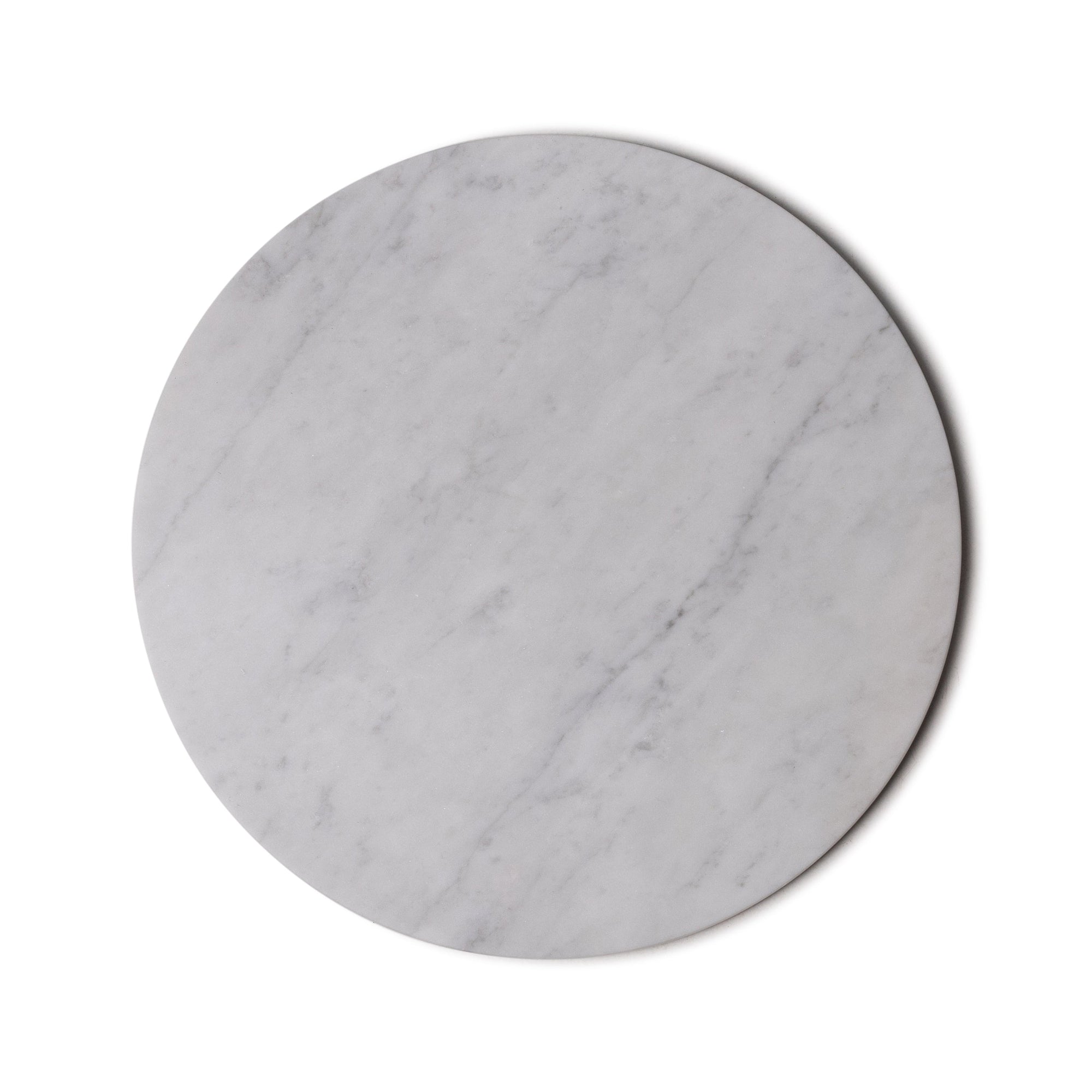 Vassoio rotondo in marmo Ø30cm bianco