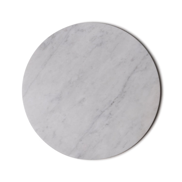 Vassoio rotondo in marmo Ø30cm bianco