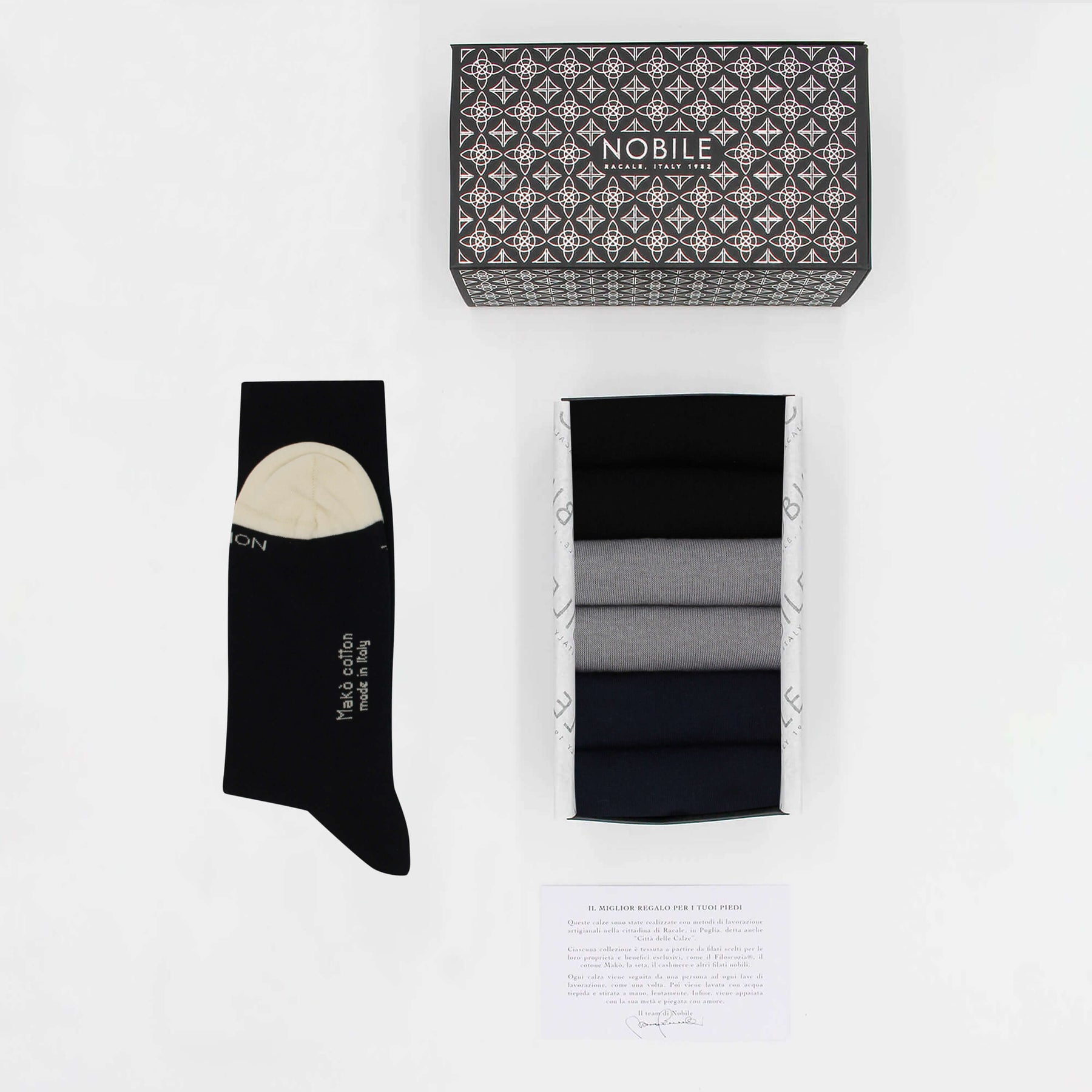 Soft basics - Box of 6 short socks in Makò cotton