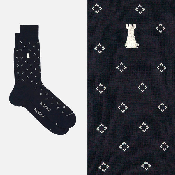 Box of 12 Pairs of Short Men's Socks in Filoscozia® - Tie Design