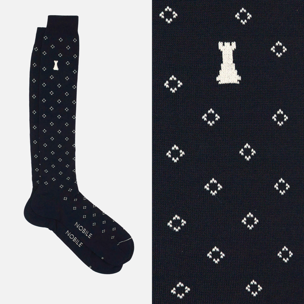 Mozart - Lange sokken in stropdasstijl in Filoscozia®