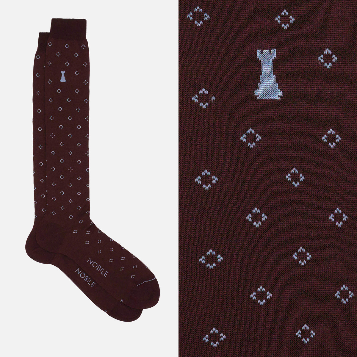 Mozart - Lange sokken in stropdasstijl in Filoscozia®