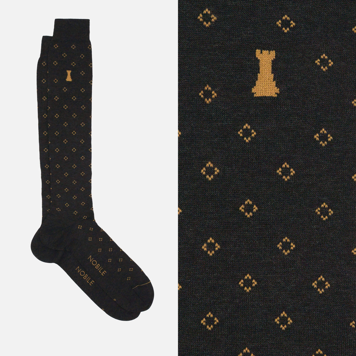 Mozart - Lange sokken in stropdasstijl in Filoscozia®