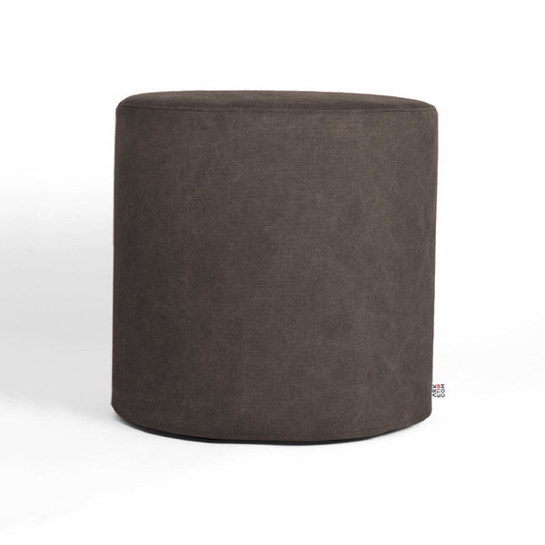 CYLINDER | Pouf Poggiapiedi Rotondo in Cotone con Piedini (2020398661701) (6096737632450)