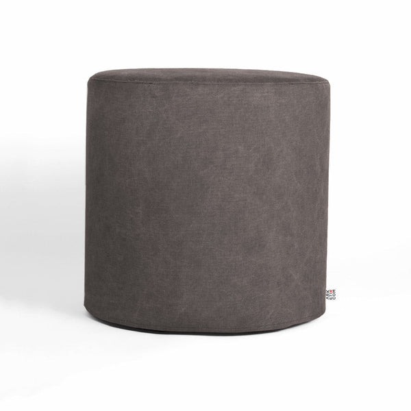 CYLINDER | Pouf Poggiapiedi Rotondo in Cotone con Piedini (2020398661701) (6096737632450)