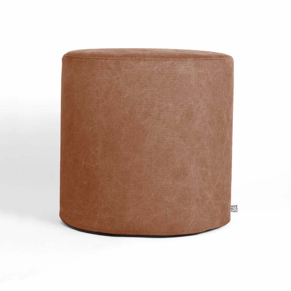 CYLINDER | Pouf Poggiapiedi Rotondo in Cotone con Piedini (2020398661701) (6096737632450)