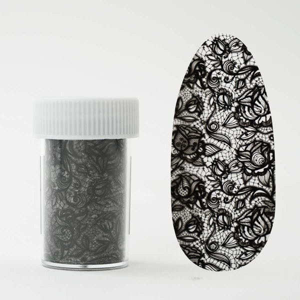 Transfer Foil - Floral Lace - Black