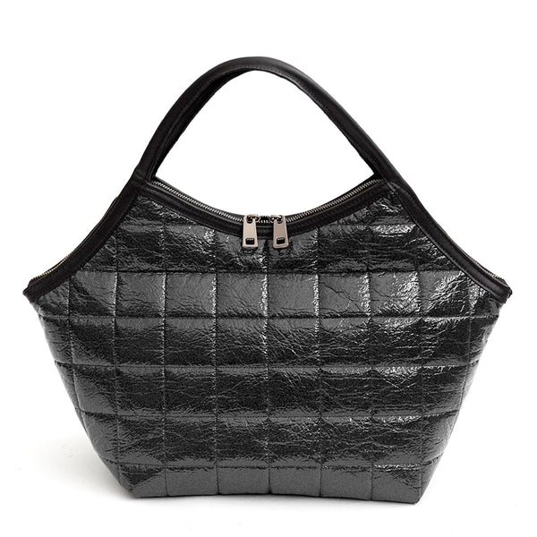 NAPLAK - Shopping in pelle e eco-vernice nero