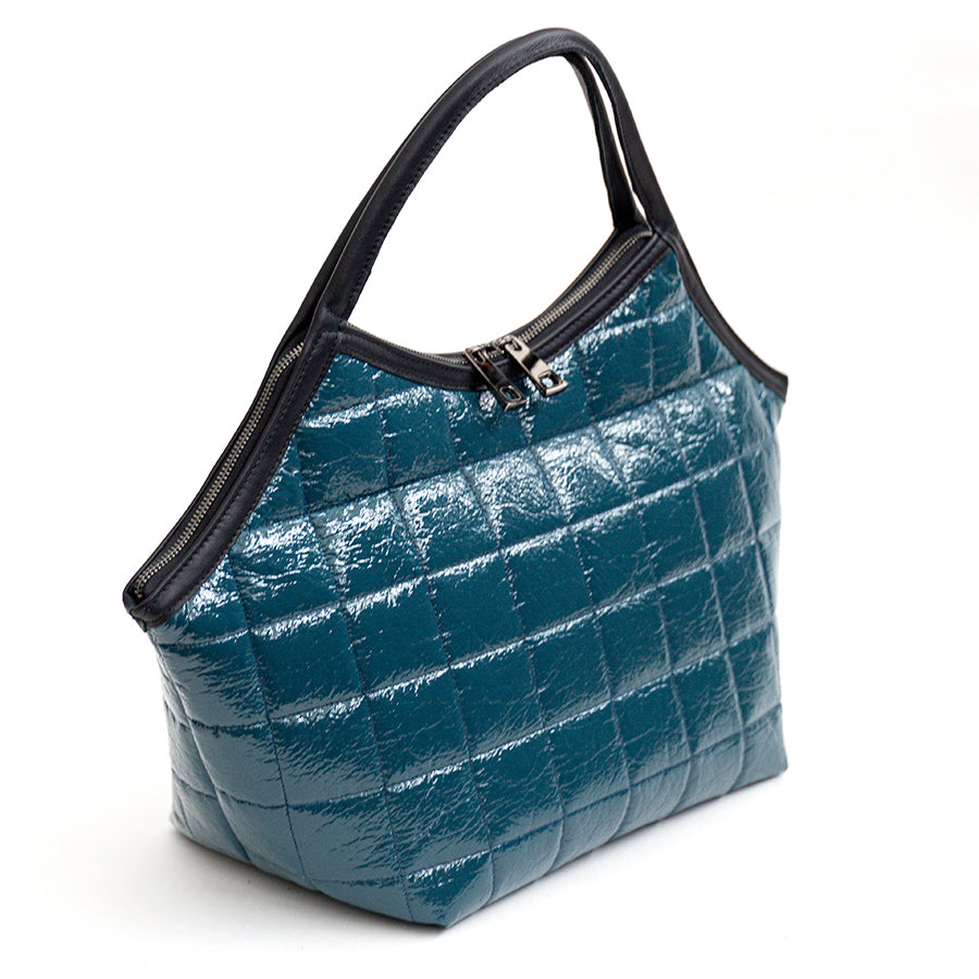 NAPLAK - Shopping in pelle e eco-vernice ottanio