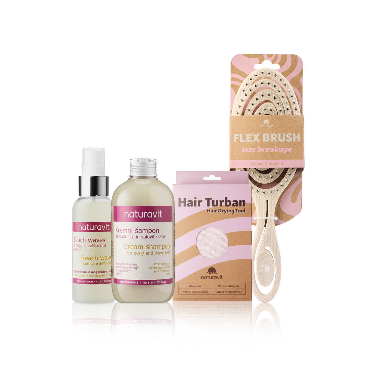Curly paket za kodraste lase in valovite lase naturavit