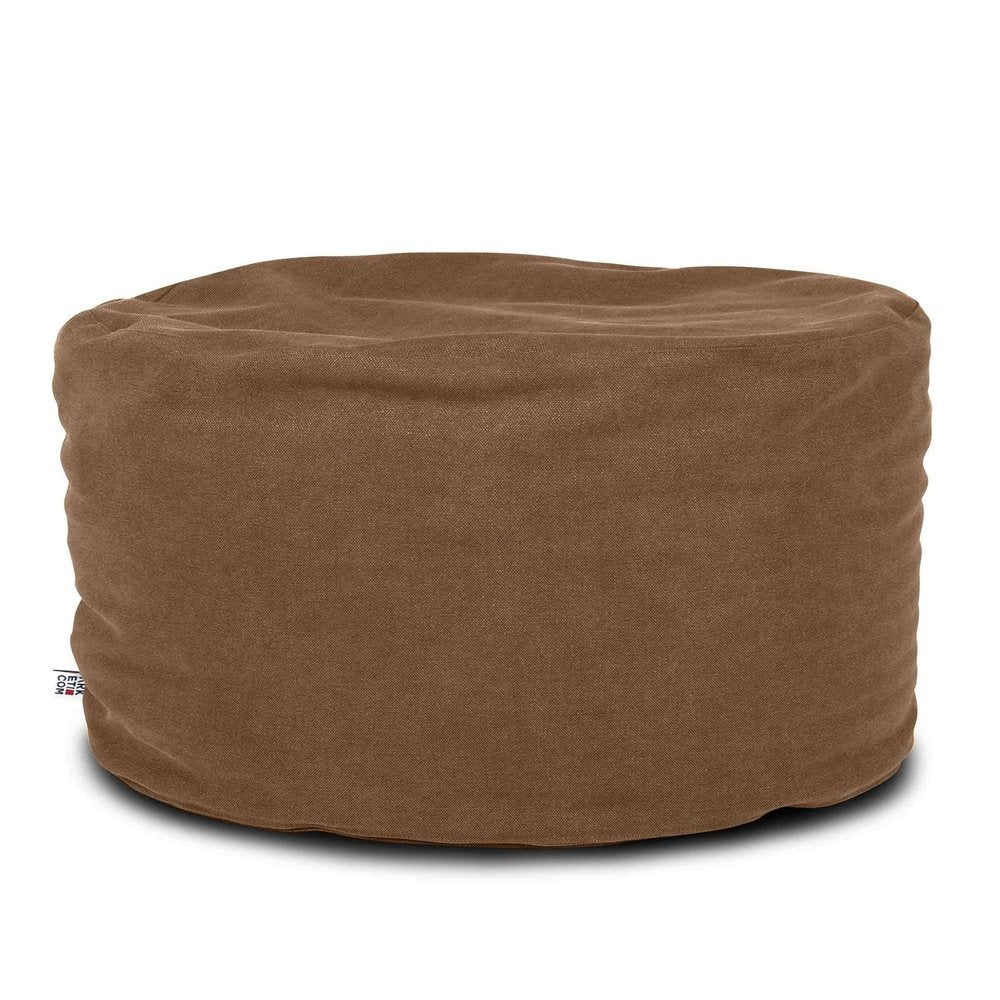 SOFT CHILL 60, Pouf Sacco Rotondo in Cotone Sfoderabile 60 x h42