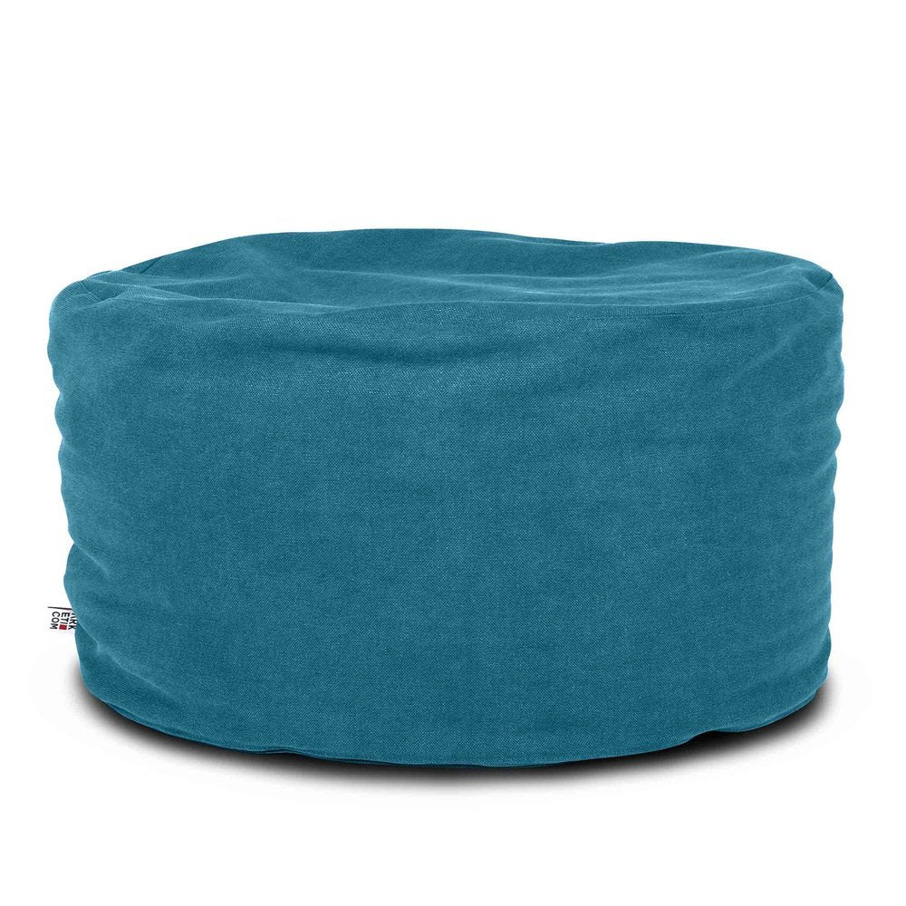 SOFT CHILL 60, Pouf Sacco Rotondo in Cotone Sfoderabile 60 x h42