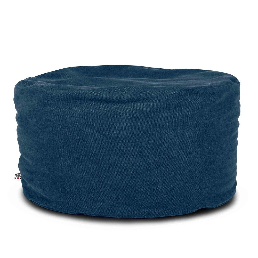 SOFT CHILL 60, Pouf Sacco Rotondo in Cotone Sfoderabile 60 x h42