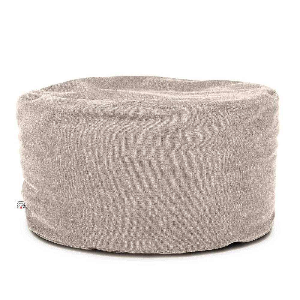 SOFT CHILL 60, Pouf Sacco Rotondo in Cotone Sfoderabile 60 x h42