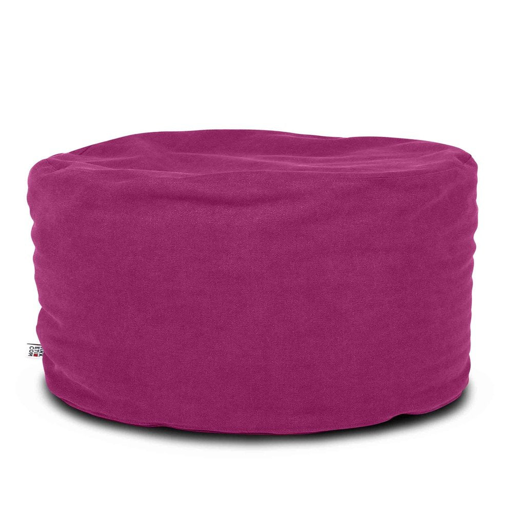 SOFT CHILL 60, Pouf Sacco Rotondo in Cotone Sfoderabile 60 x h42
