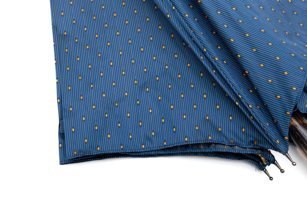 Mario Talarico Blue Umbrella with Yellow Polka Dots in Hickory Wood