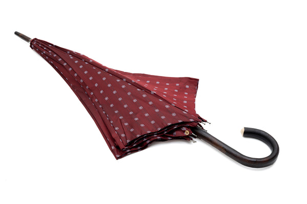 Mario Talarico Red Umbrella with Light Pattern in Chestnut Wood