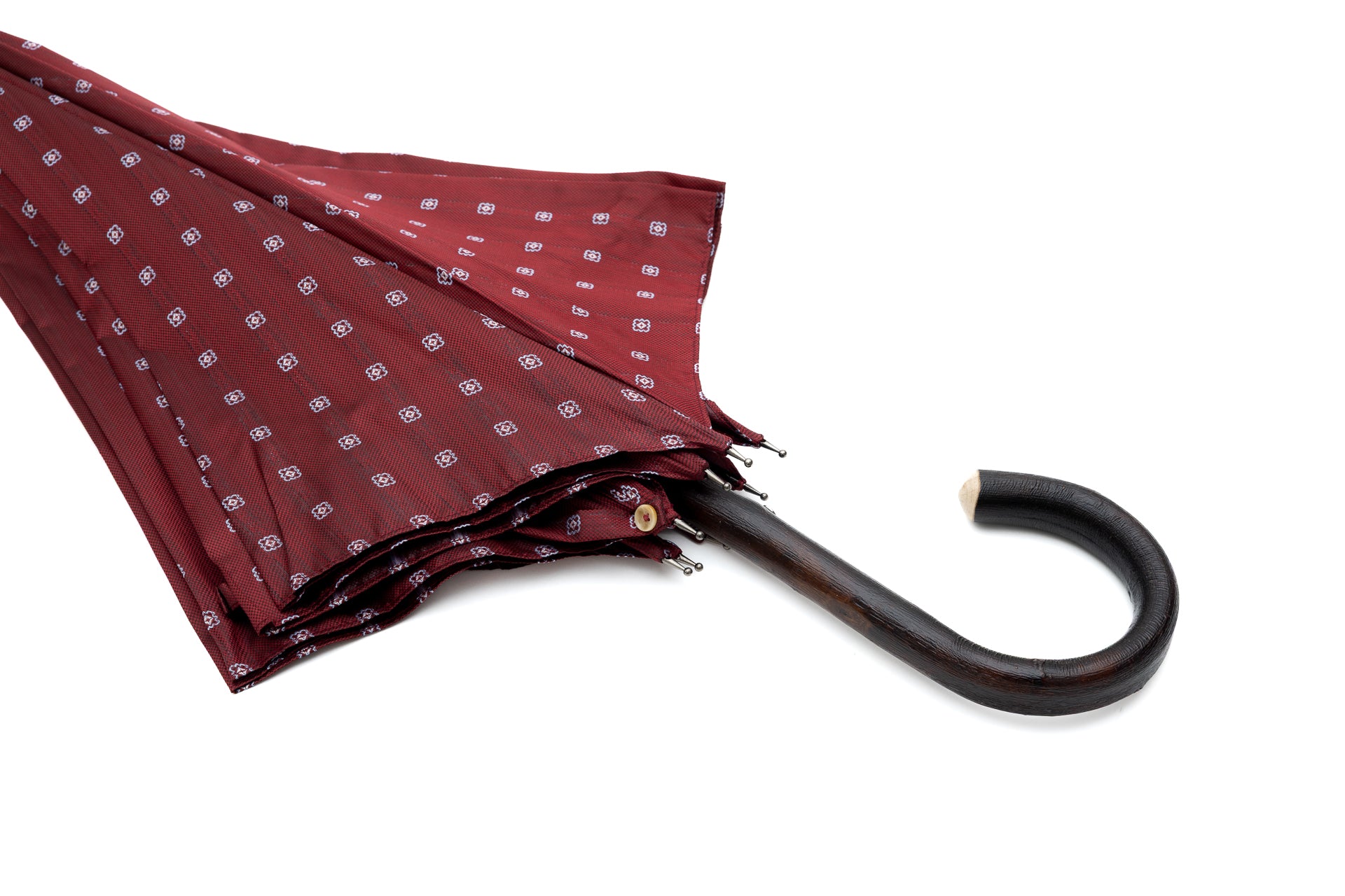 Mario Talarico Red Umbrella with Light Pattern in Chestnut Wood
