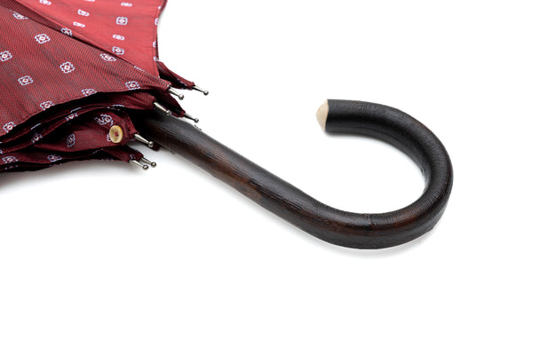 Mario Talarico Red Umbrella with Light Pattern in Chestnut Wood
