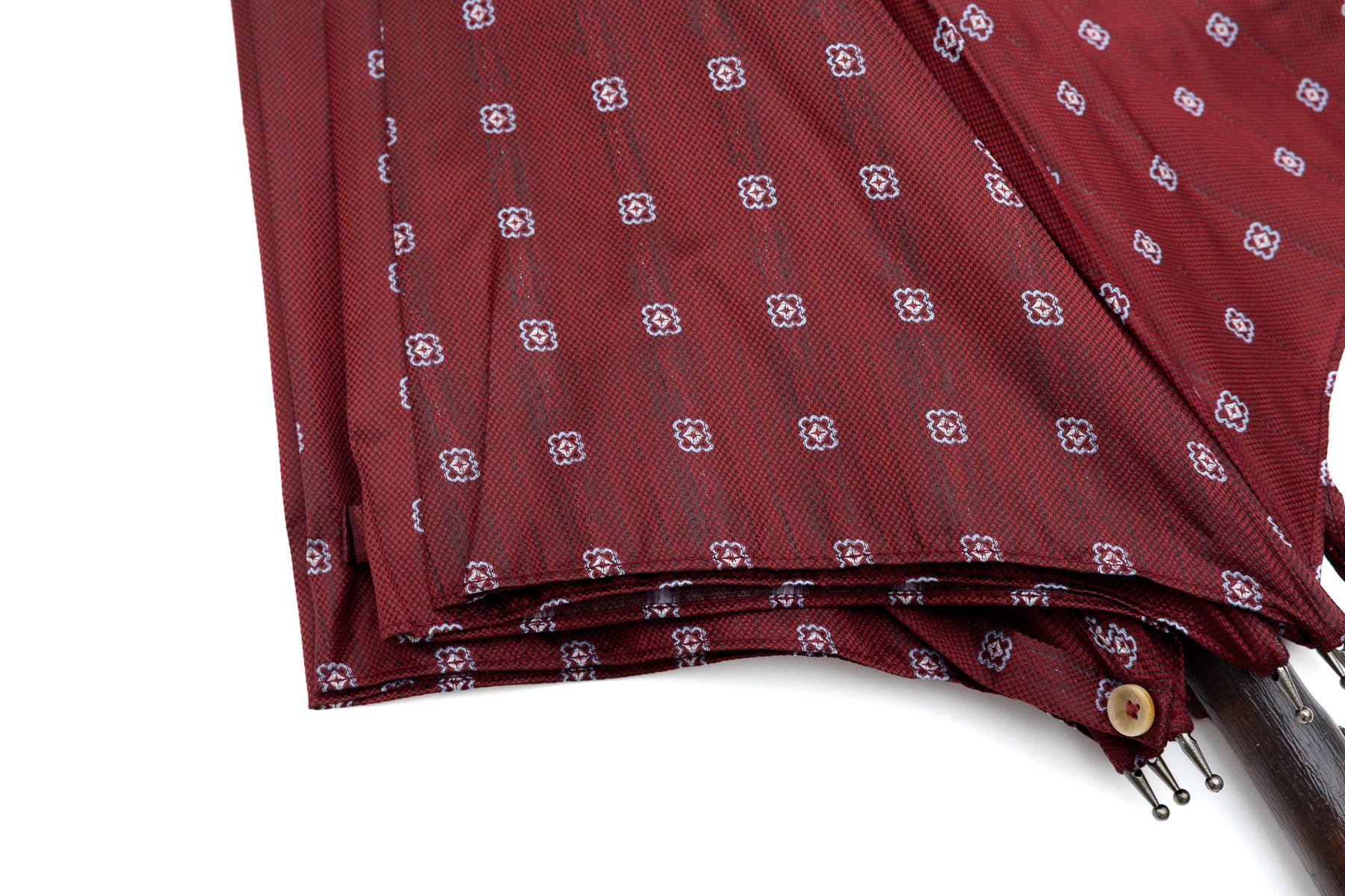 Mario Talarico Red Umbrella with Light Pattern in Chestnut Wood