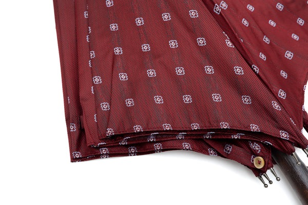 Mario Talarico Red Umbrella with Light Pattern in Chestnut Wood