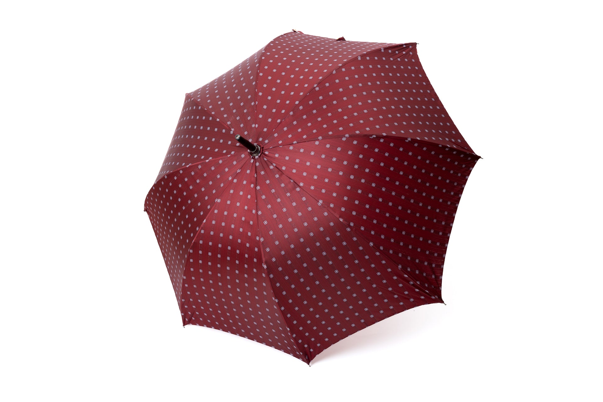 Mario Talarico Red Umbrella with Light Pattern in Chestnut Wood