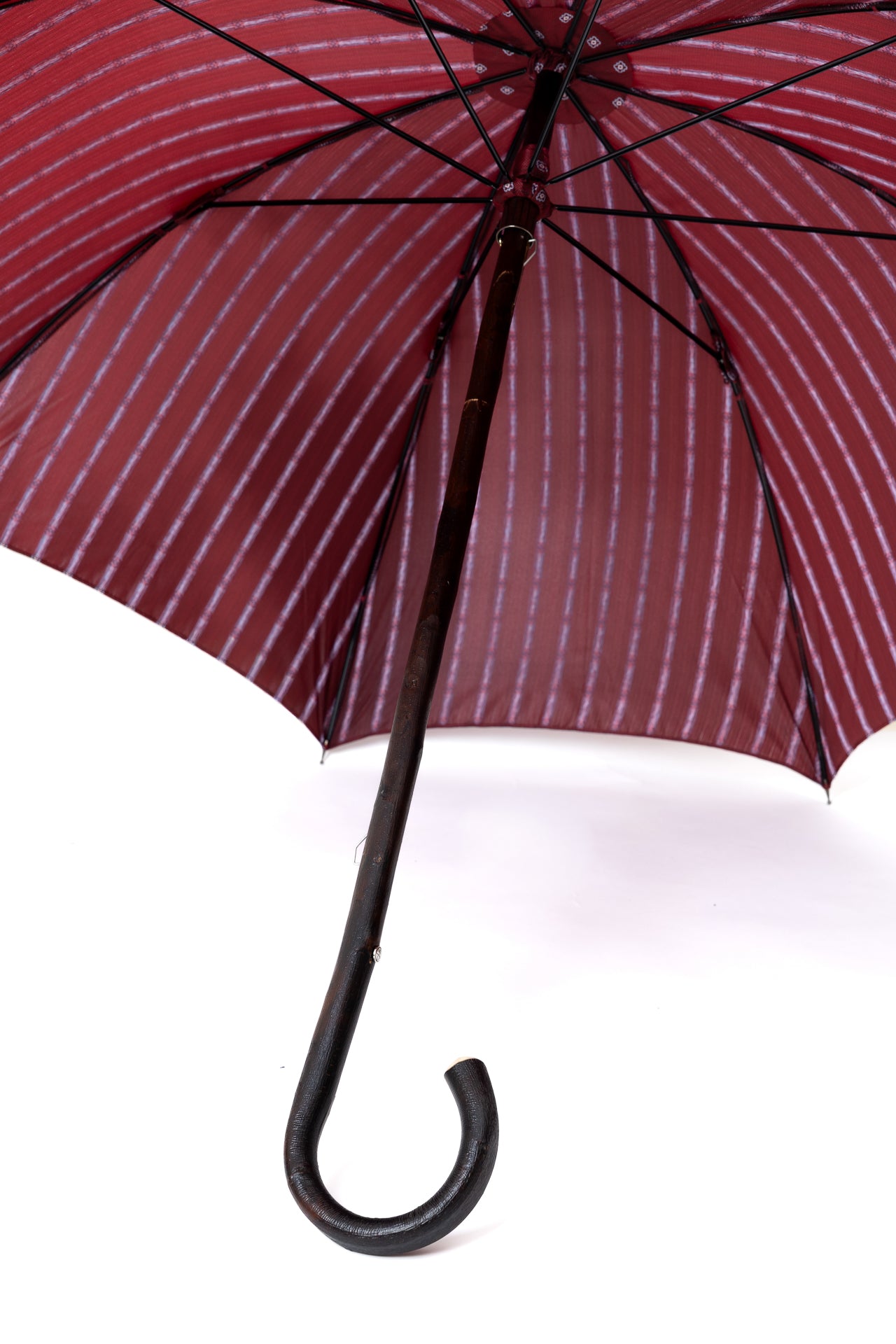 Mario Talarico Red Umbrella with Light Pattern in Chestnut Wood