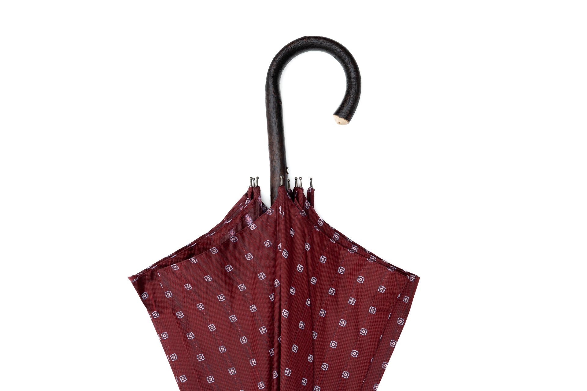Mario Talarico Red Umbrella with Light Pattern in Chestnut Wood