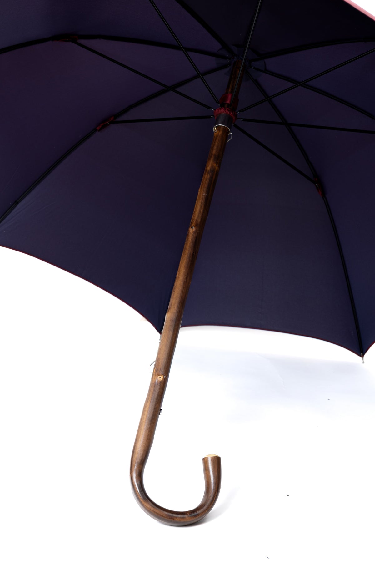 Mario Talarico Red Solid Chestnut Wood Umbrella