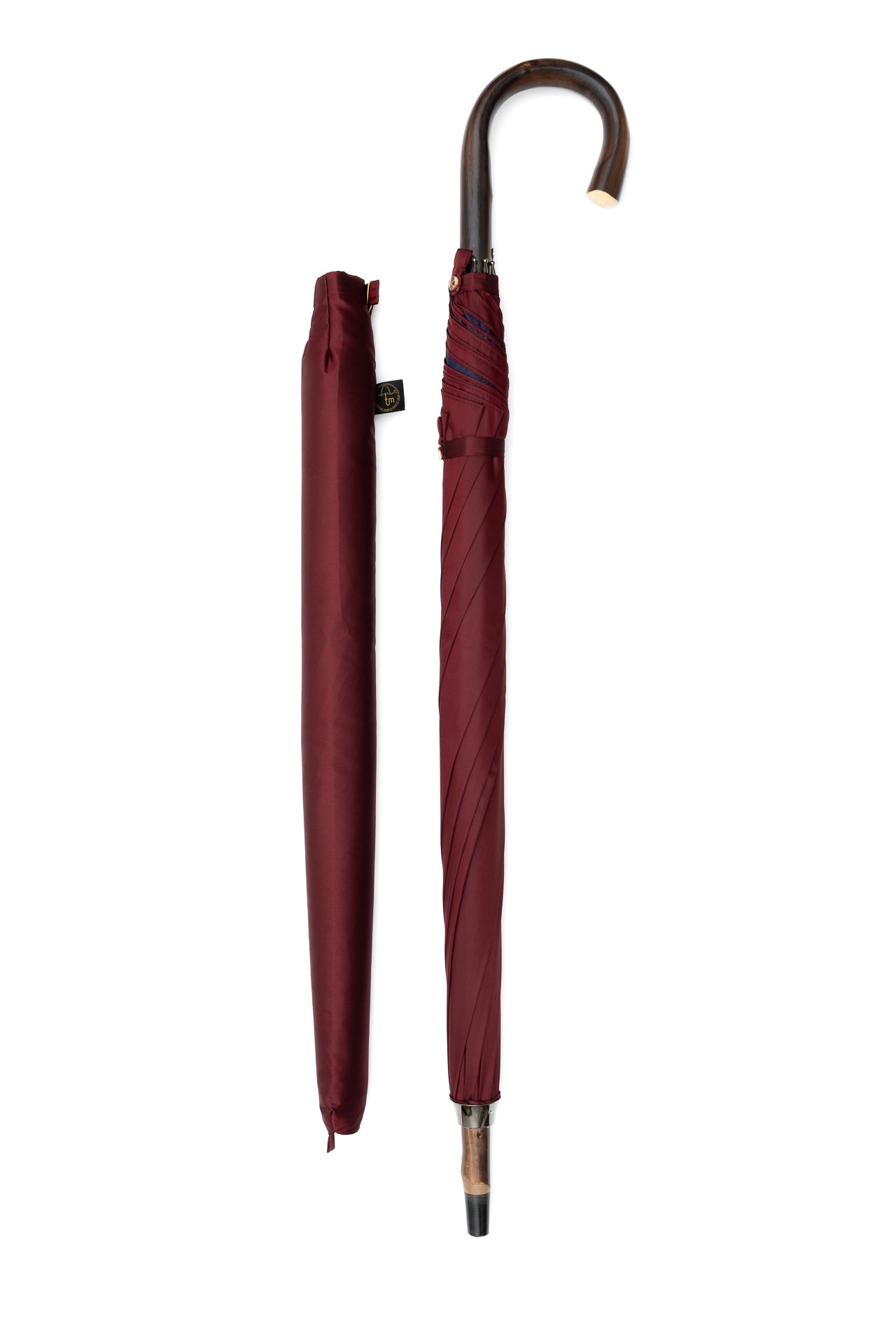 Mario Talarico Red Solid Chestnut Wood Umbrella