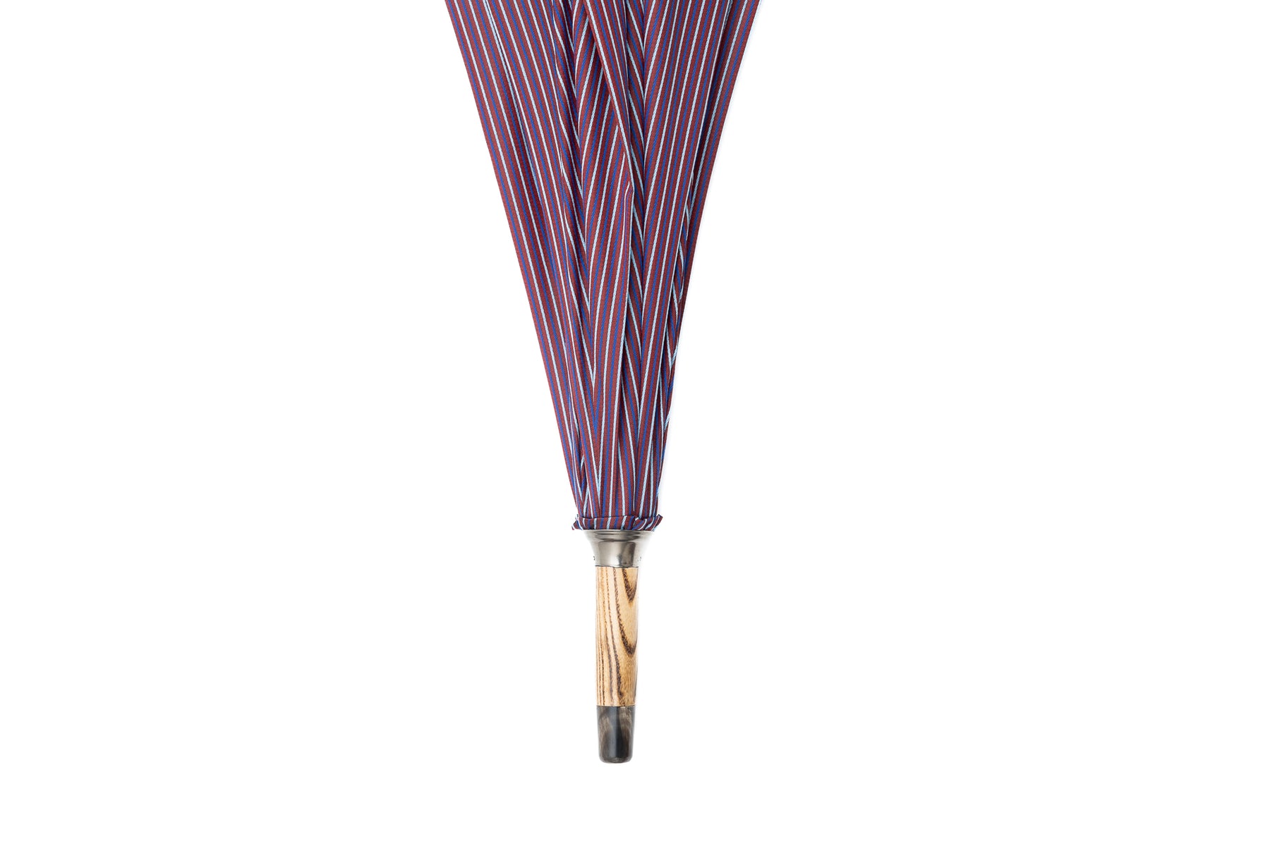 Mario Talarico Purple Striped Umbrella in Hickory Wood