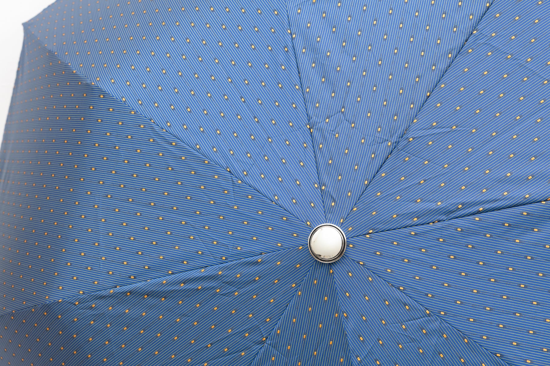 Mario Talarico Foldable Umbrella Blue Chestnut Handle