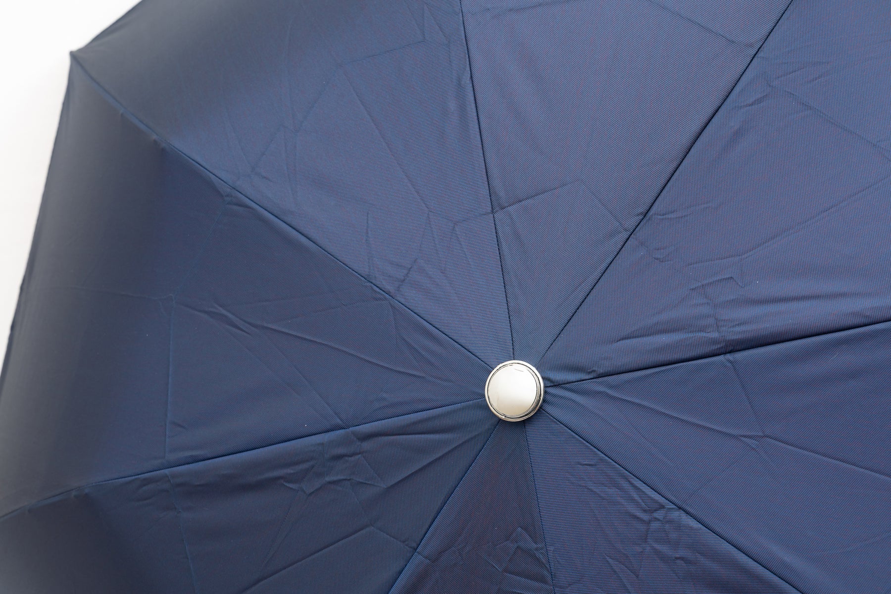 Mario Talarico Blue Folding Umbrella with Bamboo Handle