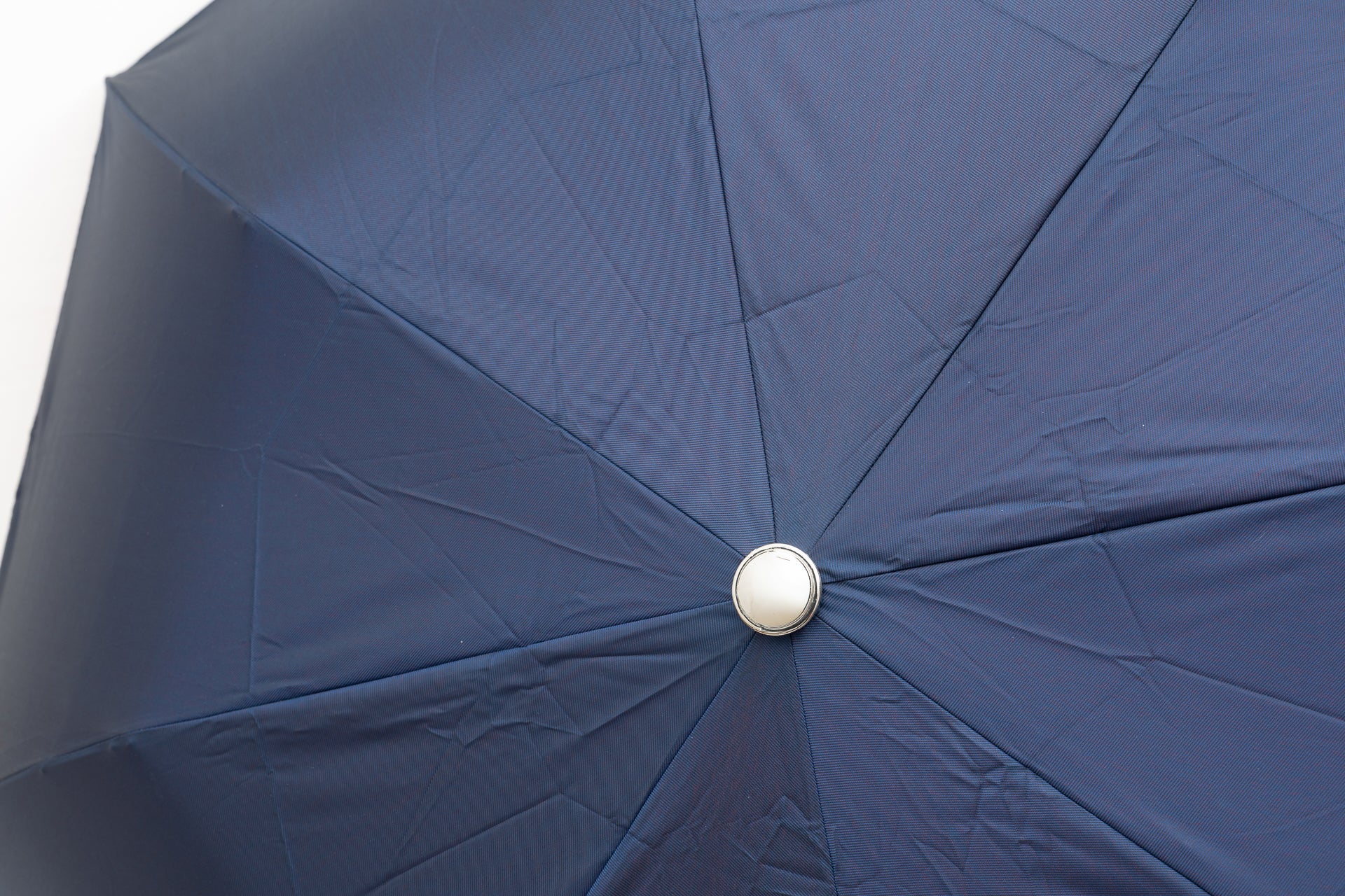 Mario Talarico Blue Folding Umbrella with Bamboo Handle