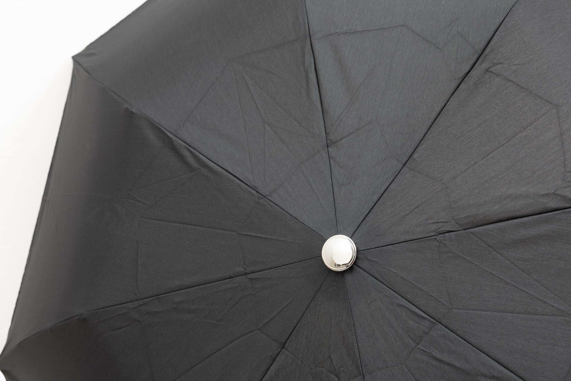Mario Talarico Black Folding Umbrella with Bamboo Handle