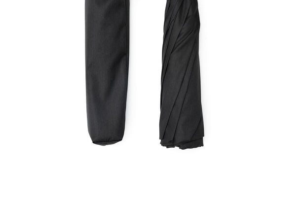 Mario Talarico Black Folding Umbrella with Bamboo Handle