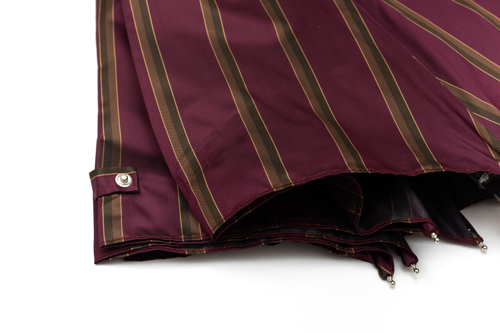 Mario Talarico Foldable Purple Striped Umbrella with Lemon Handle