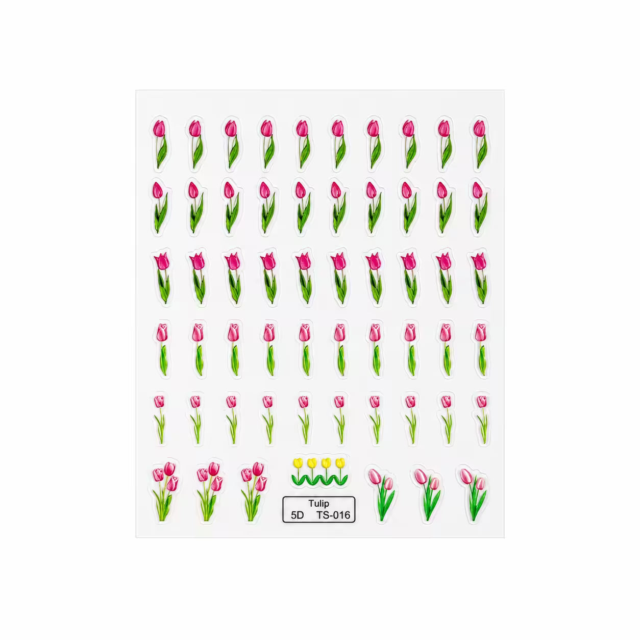 3D Nail Stickers Pink tulips