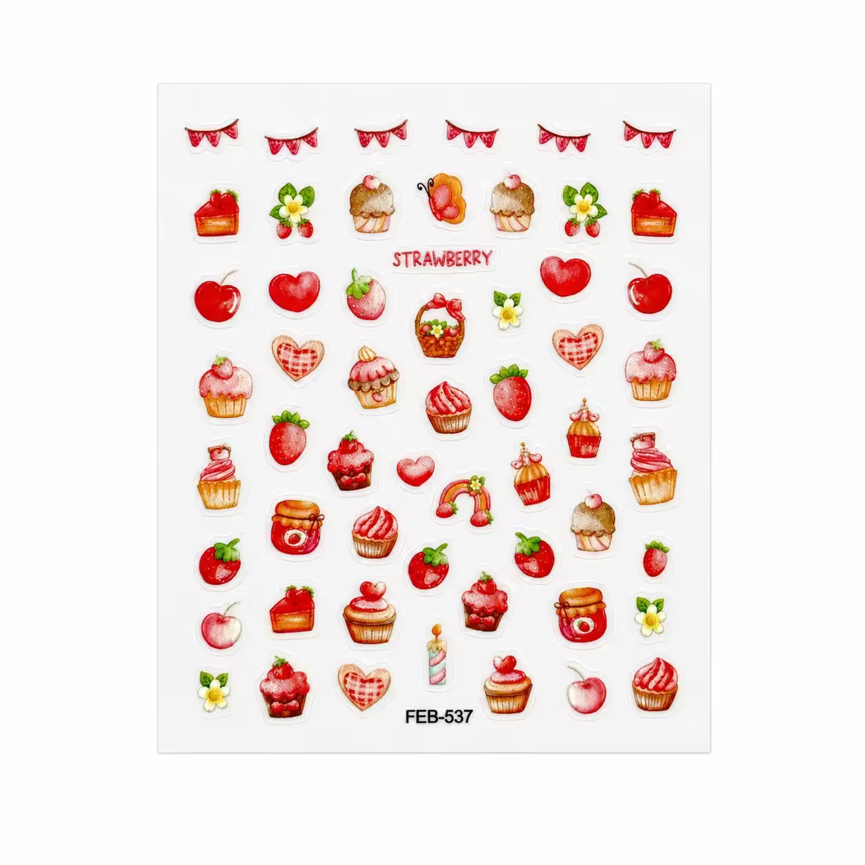 3D Nail Stickers Cupcakes