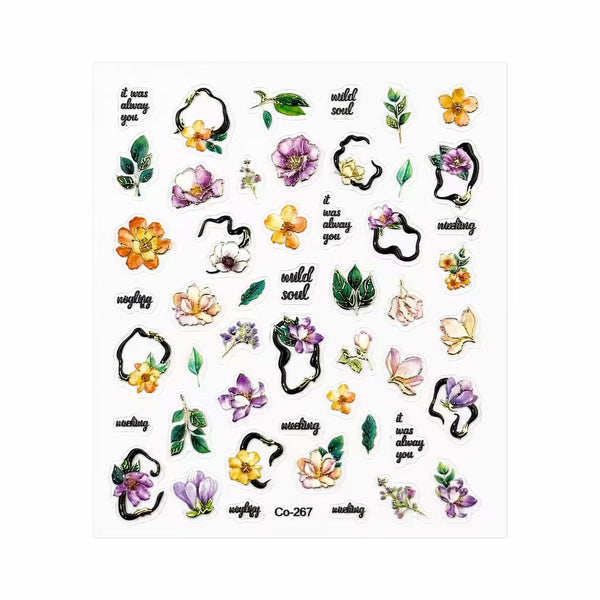 3D Nail Stickers Playful Floral Mix