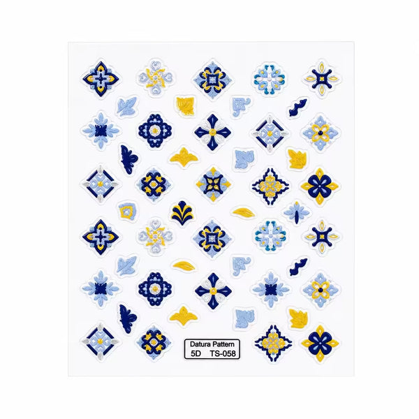 3D Nail Stickers Geometric Patterns