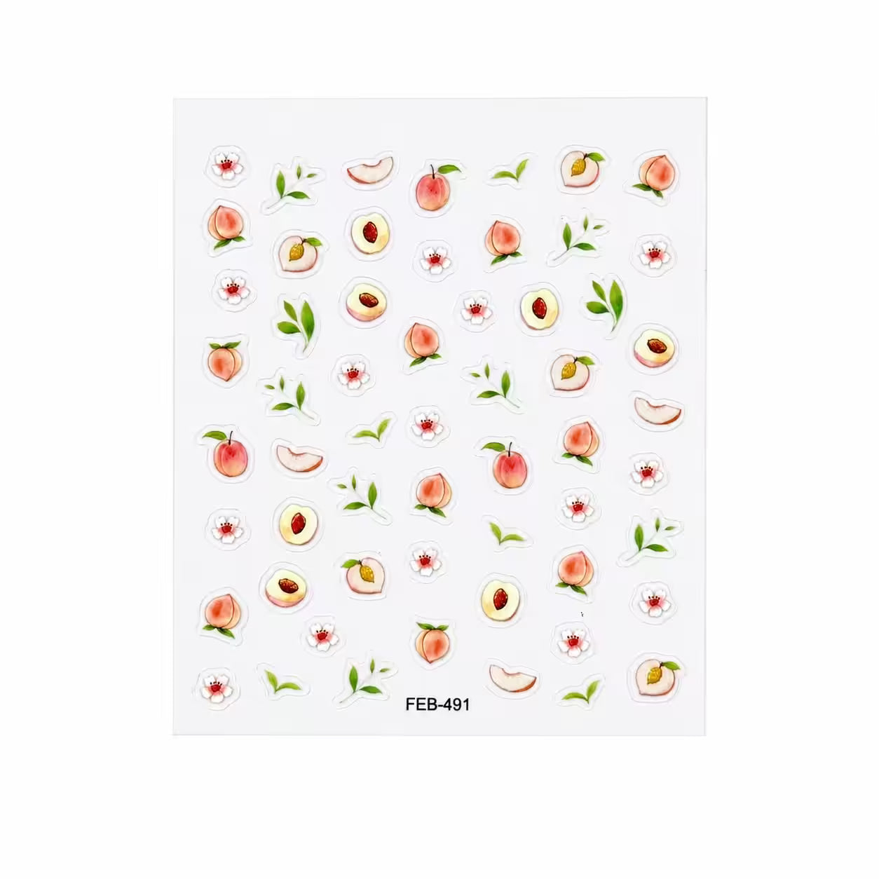 3D Nail Stickers Peach Fruit