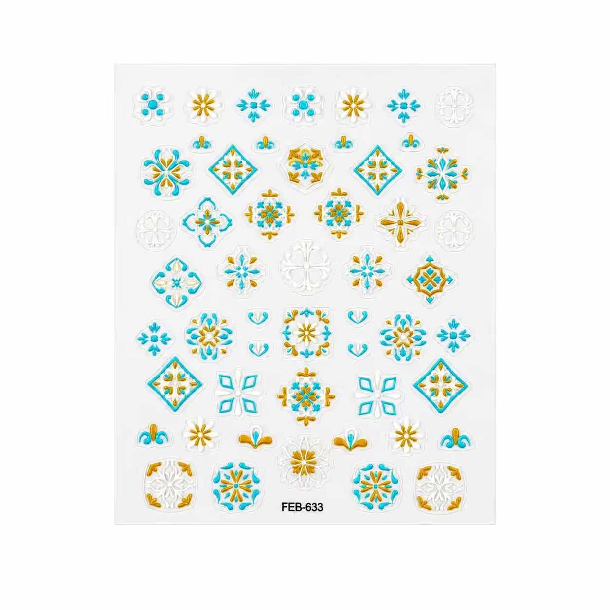 3D Nail Stickers Pastel Mandala