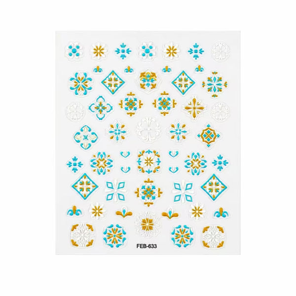 3D Nail Stickers Pastel Mandala