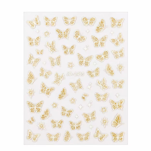 Nail Stickers – Butterfly Nail Stickers Holo Silver