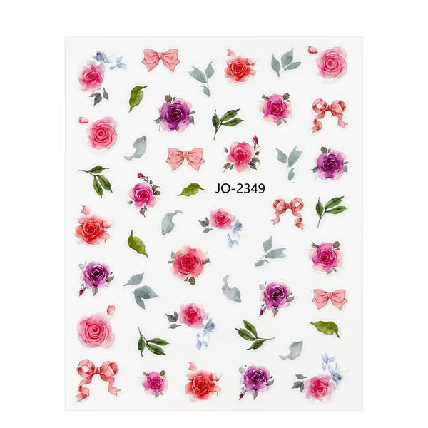 Nail Stickers – Colorful Rose Mix
