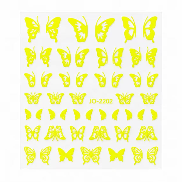 Nail Stickers – Gold Butterfly Mix