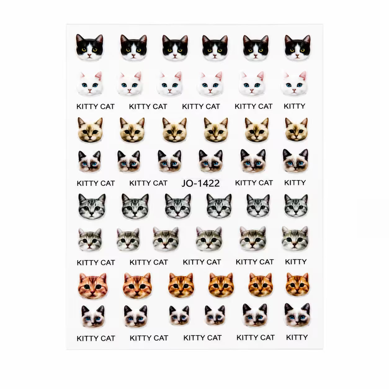 Nail Stickers – Cute Cat Heads