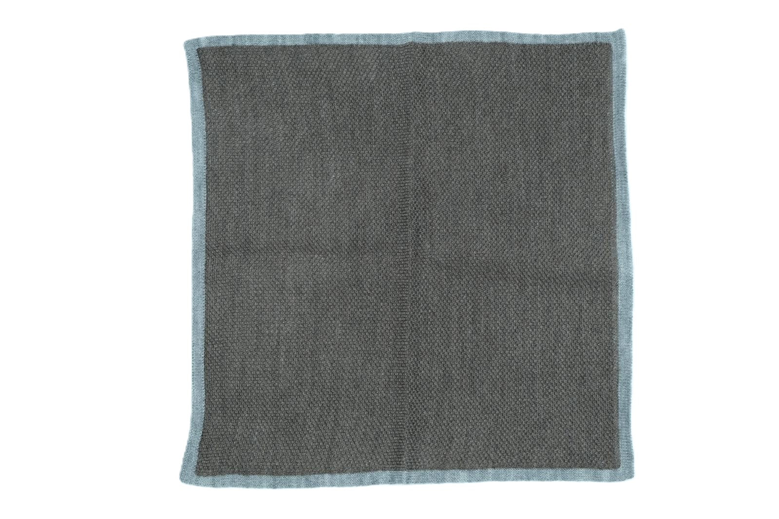 Gray stretch wool clutch